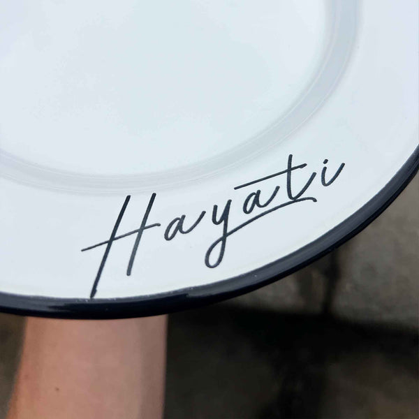 Custom Text Enamel Plates