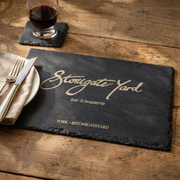 Custom Logo Slate Tablemats