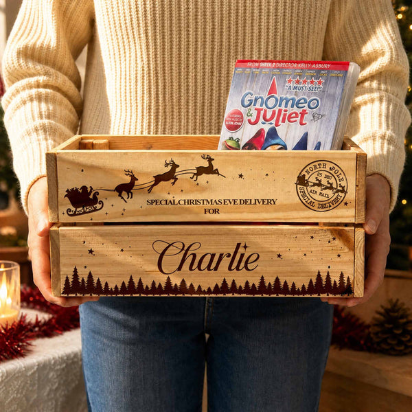 Personalised Christmas Eve Engraved Crate