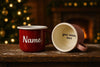 Enamelware Mug With Hidden Revealing Message & Outside Name
