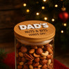 Personalised 3D Text & Engraved Jar With Bamboo Lid