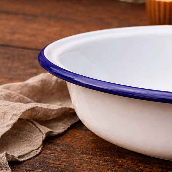 Custom Logo Deep Enamel Bowl 19-22.5cm