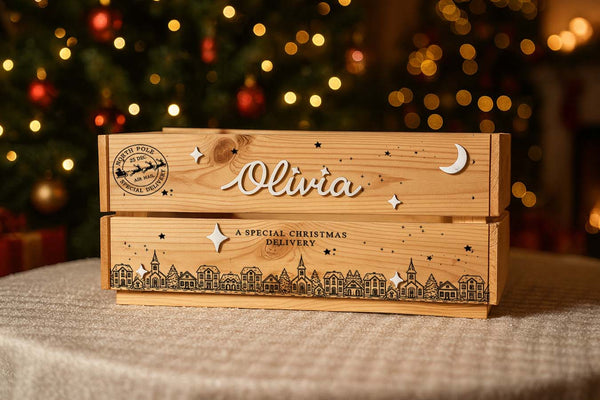 Personalised Christmas Eve Engraved & 3D Crate