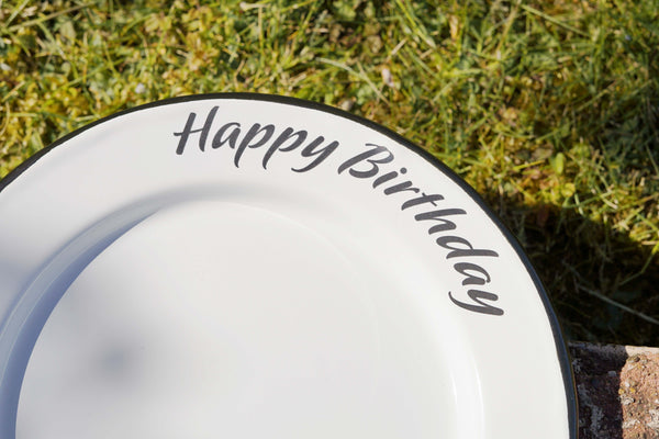 Custom Enamel Birthday Plates with Logo | Wholesale & Bulk Orders