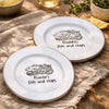 Personalised Fish And Chips Enamel Dinner Plate