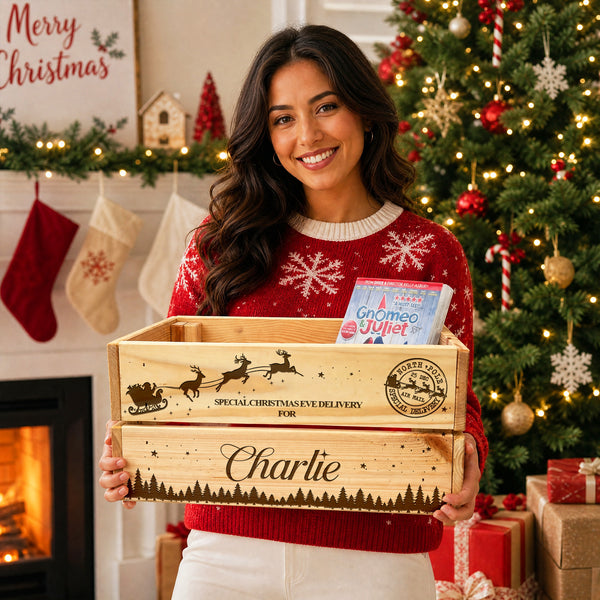 Personalised Christmas Eve Engraved Crate