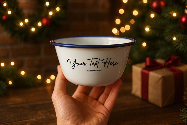 Personalised Enamel Bowl 16cm & 20cm